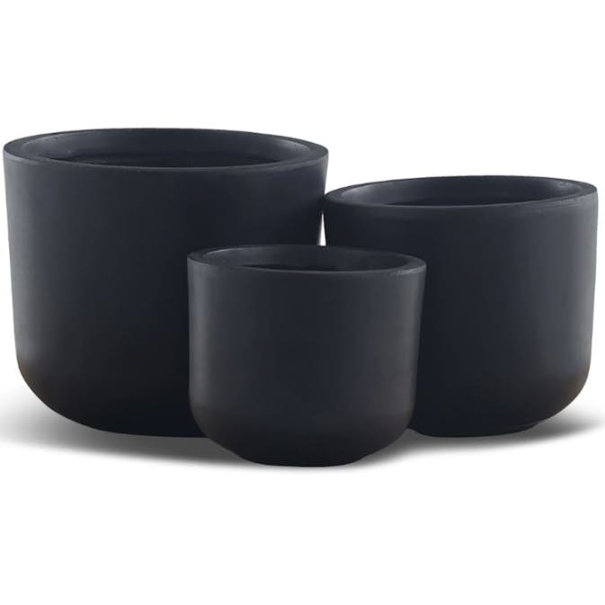 Krukke Lyfco Rund Sort 3-pk