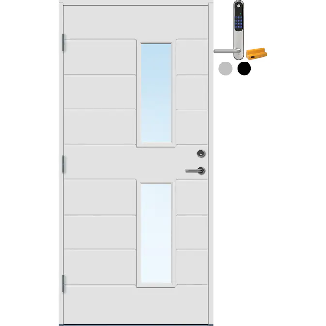 Ytterdør Bygg1 Ski med Yale Doorman Classic Home