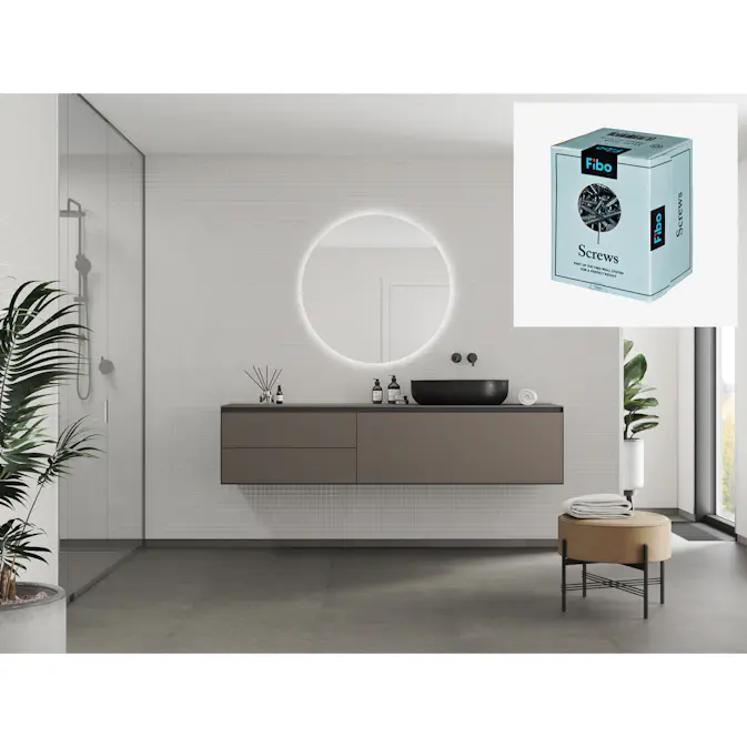 Baderomspanel Fibo 2090-M0303 Light Grey med Monteringsskruer