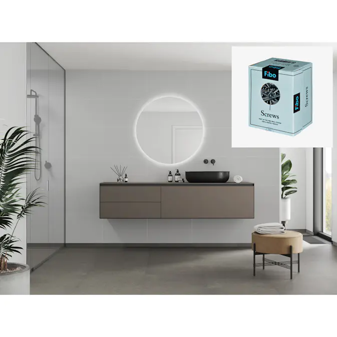 Baderomspanel Fibo 2090-M6040 Light Grey med Monteringsskruer