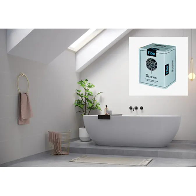 Baderomspanel Fibo 2090-LM6030 Light Grey med Monteringsskruer