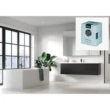 Baderomspanel Fibo 2094-M2030 S White med Monteringsskruer