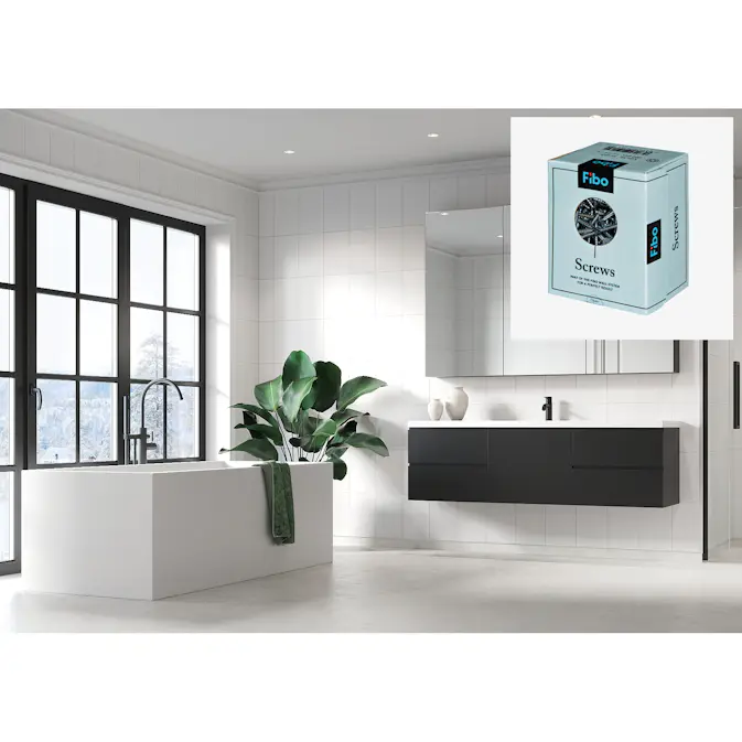 Baderomspanel Fibo 2094-M2030 S White med Monteringsskruer