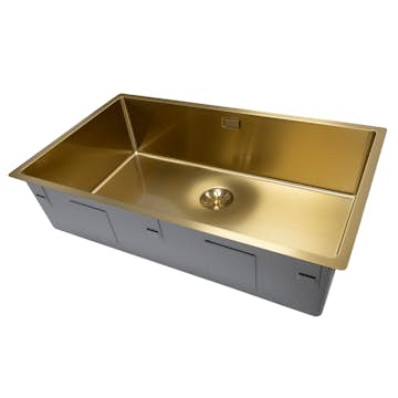 Enkelvask Strand Stainless SOLID med clips PVD Gold