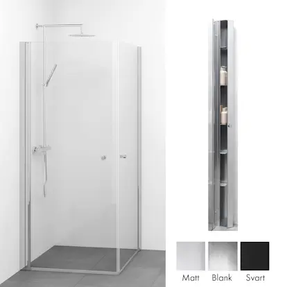 Duschpaket Macro Design Spirit Duschhörn Rak med Sky Duschhylla