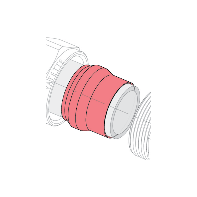 Plasthylse Vatette Stålrørskobling Stålis