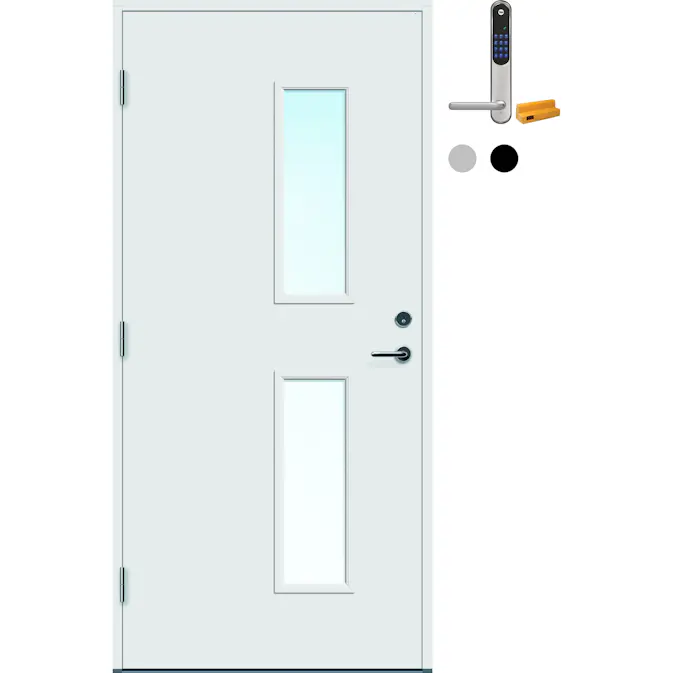 Ytterdør Bygg1 Stange Thermoisolert med Yale Doorman Classic Home