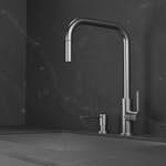 Kjøkkenbatteri Scandtap Steel Accent Square med Uttrekkbar Tut