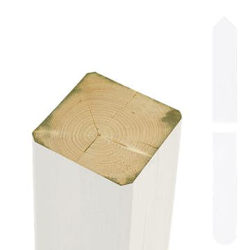 Stolpe PLUS Skagen 90x90 mm Hvit