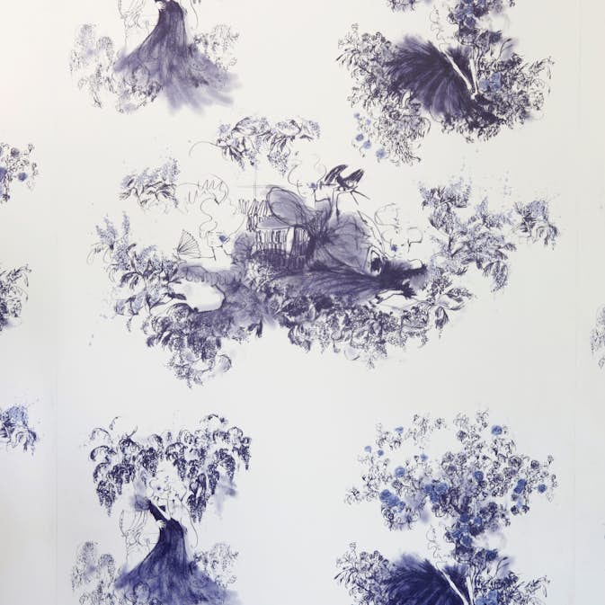 Tapet Mimou Toile Mesdames Denim