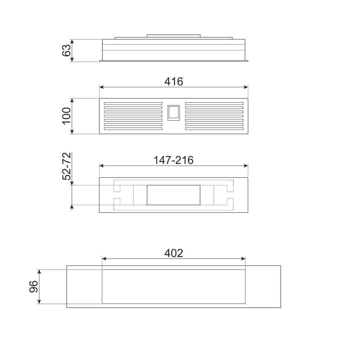 Filterrist Smeg GRIDKDH12 for Kjøkkenvifte