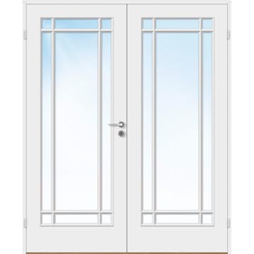 Tofløyet Dør Bygg1 Anna FW Kompakt New York Hvit Klarglass