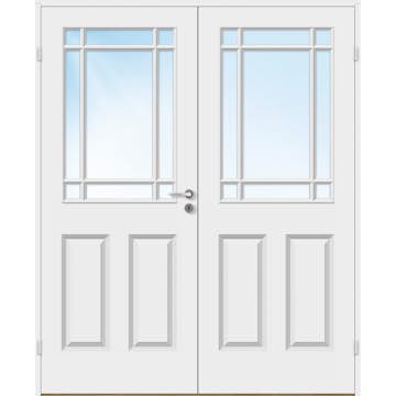 Tofløyet Dør Bygg1 Anna HW Kompakt New York Hvit Klarglass