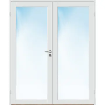 Tofløyet Dør Bygg1 Base 1 Klarglass med Karmsett