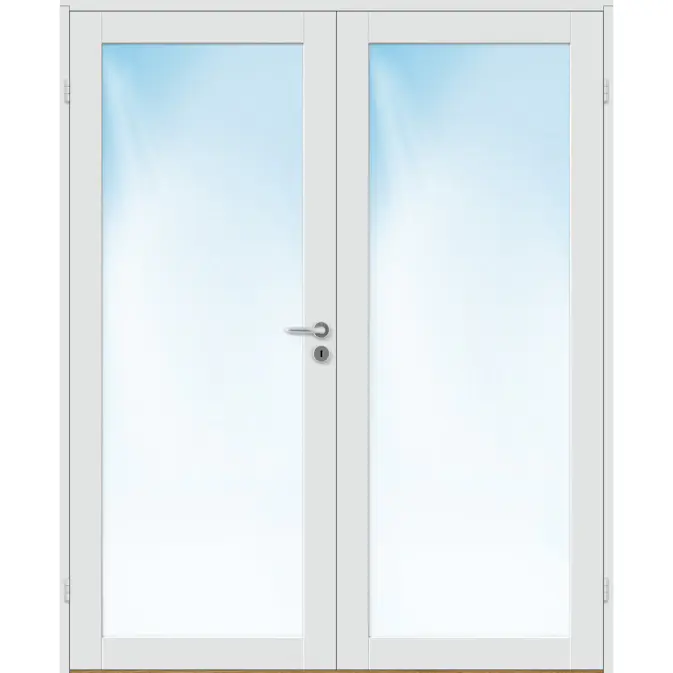 Tofløyet Dør Bygg1 Base 1 Klarglass med Karmsett