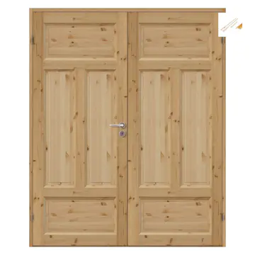 Tofløyet Dør Bygg1 Bente Furu med Karmsett