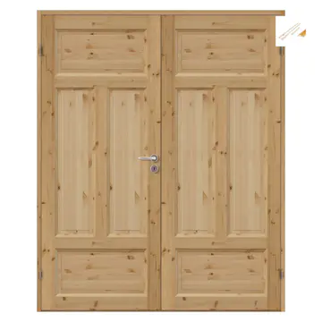 Tofløyet Dør Bygg1 Bente Furu med Karmsett