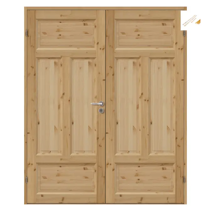 Tofløyet Dør Bygg1 Bente Furu med Karmsett