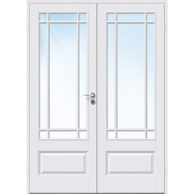 Tofløyet Dør Bygg1 Ida FW New York Hvit Klarglass