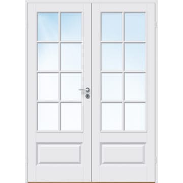 Tofløyet Dør Bygg1 Ida Kompakt FW Hvit Klarglass