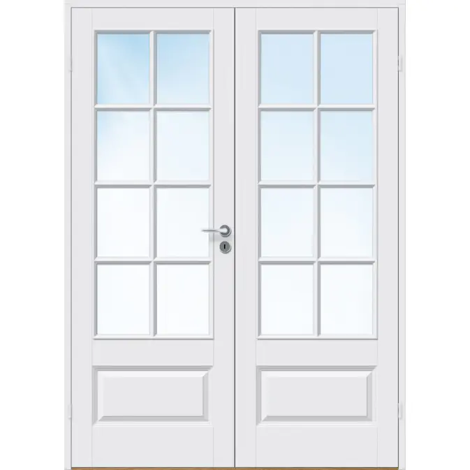 Tofløyet Dør Bygg1 Ida Kompakt FW Hvit Klarglass