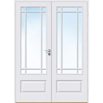 Tofløyet Dør Bygg1 Ida Kompakt FW New York Klarglass med Karmsett