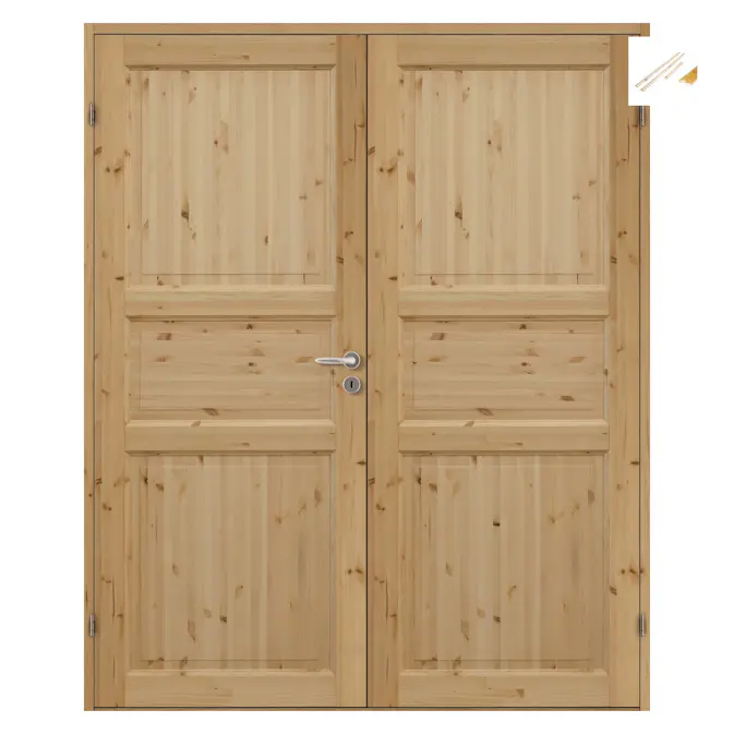 Tofløyet Dør Bygg1 Ihne Furu med Karmsett