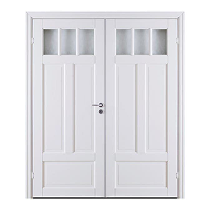 Tofløyet Dør Bygg1 Odin 3R Hvit Glass