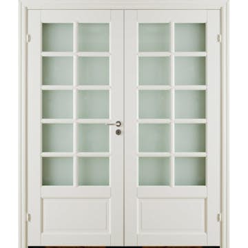 Tofløyet Dør Bygg1 Odin FW Hvit Glass