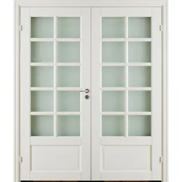 Tofløyet Dør Bygg1 Odin FW Hvit Glass med Karmsett