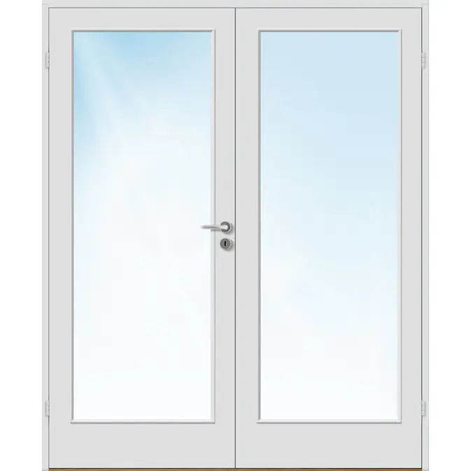 Tofløyet Dør Bygg1 Sletten FW Klarglass med Karmsett