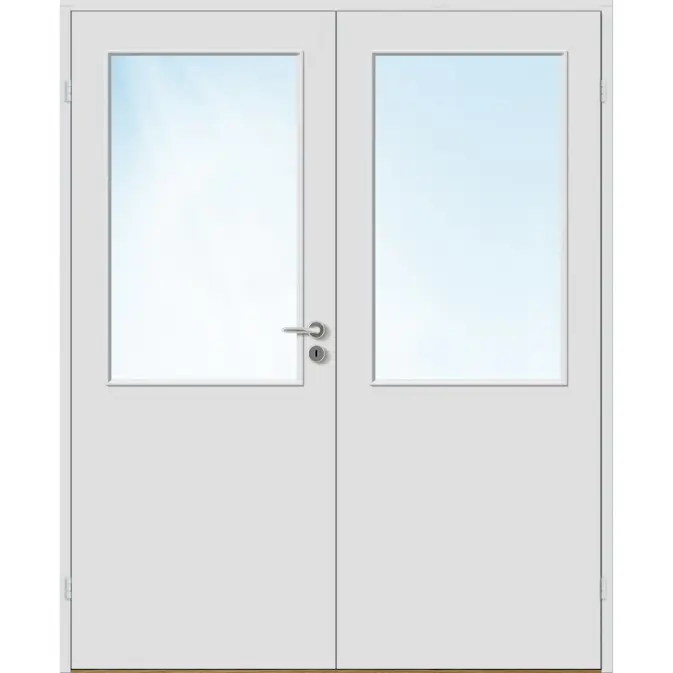 Tofløyet Dør Bygg1 Sletten HW Klarglass med Karmsett