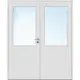 Tofløyet Dør Bygg1 Sletten HW Klarglass med Karmsett