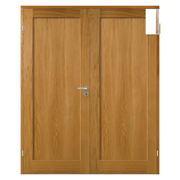 Tofløyet Dør Bygg1 Stil 1 Eik med Karmsett