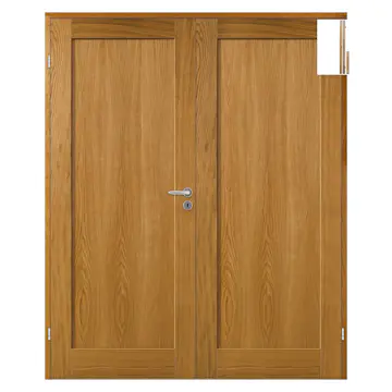 Tofløyet Dør Bygg1 Stil 1 Eik med Karmsett