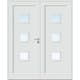 Tofløyet Dør Bygg1 Stil 1 F3 Hvit Glass