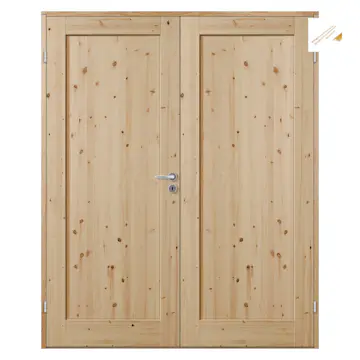 Tofløyet Dør Bygg1 Stil 1 Furu med Karmsett