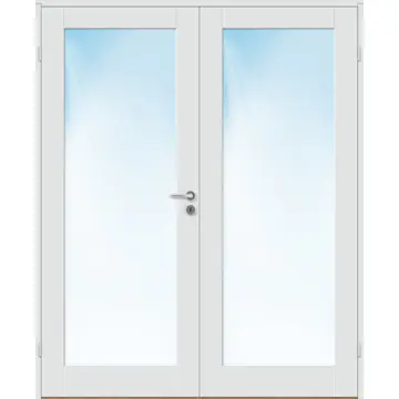 Tofløyet Dør Bygg1 Stil 1 Glass med Karmsett