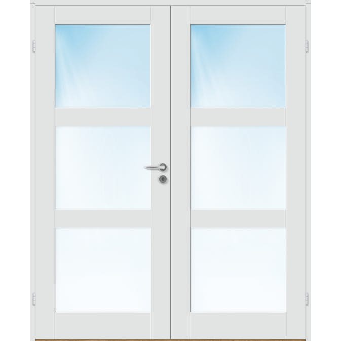Tofløyet Dør Bygg1 Stil 3 Glass