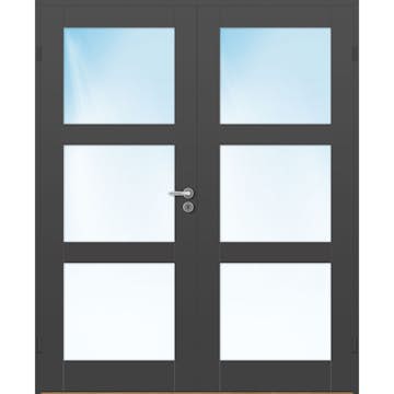 Tofløyet Dør Bygg1 Stil 3 Glass