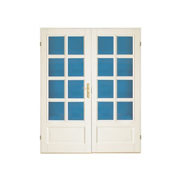 Tofløyet Dør Scanflex Christine Hvit Klarglass