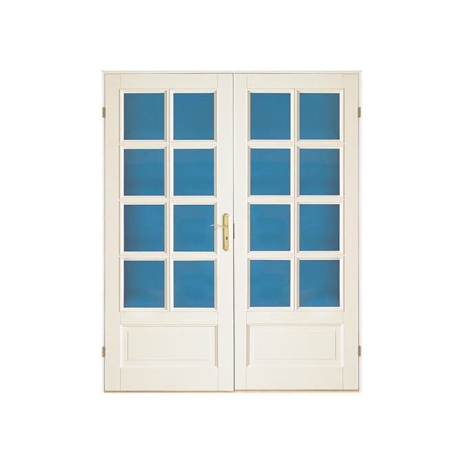 Tofløyet Dør Scanflex Christine Hvit Klarglass