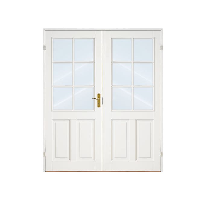 Tofløyet Dør Scanflex Elise Hvit Klarglass