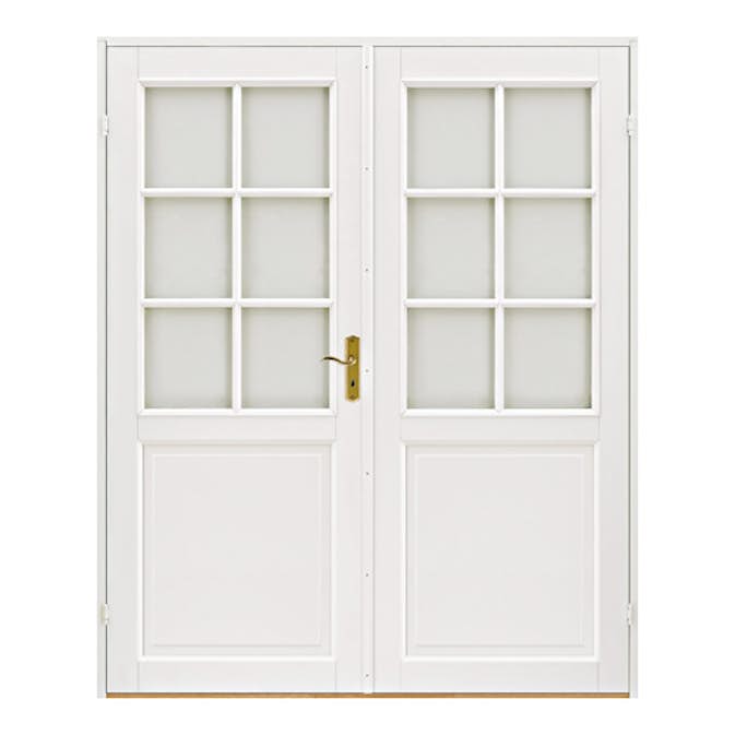 Tofløyet Dør Scanflex Pia Hvit Klarglass