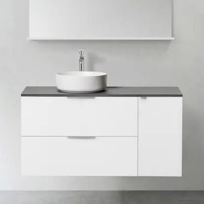 Tvättställsskåp Hafa Shape med Sidomodul 300 utan Tvättställ