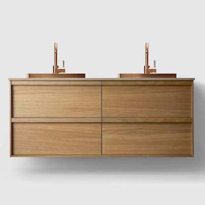 Tvättställsskåp Haven H2/140 med Stenskiva och Handfat