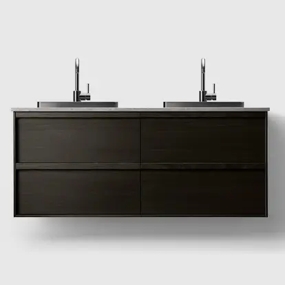 Tvättställsskåp Haven H2/140 med Stenskiva och Handfat