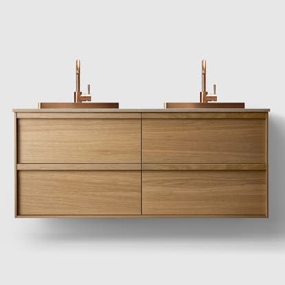 Tvättställsskåp Haven H2/140 med Stenskiva och Handfat