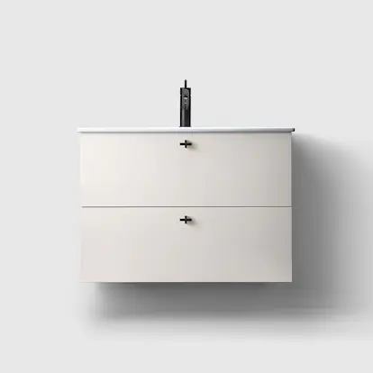 Tvättställsskåp Haven H3/80 Slim med Porslinshandfat