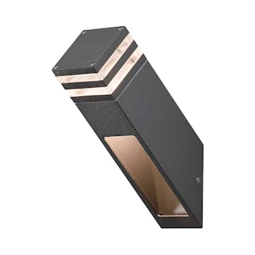 Vegglampe Gnosjö Konstsmide Massa 8W High Power LED Mørk Grå